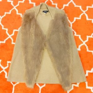 Alfani faux fur sleeveless vest